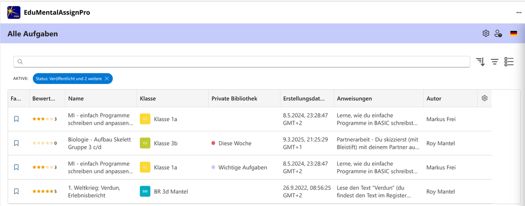 Listendarstellung: Umfangreiches Update