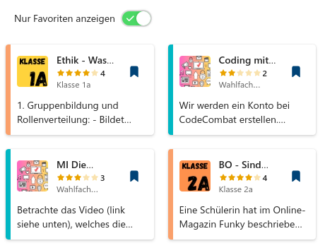 Favoriten markieren